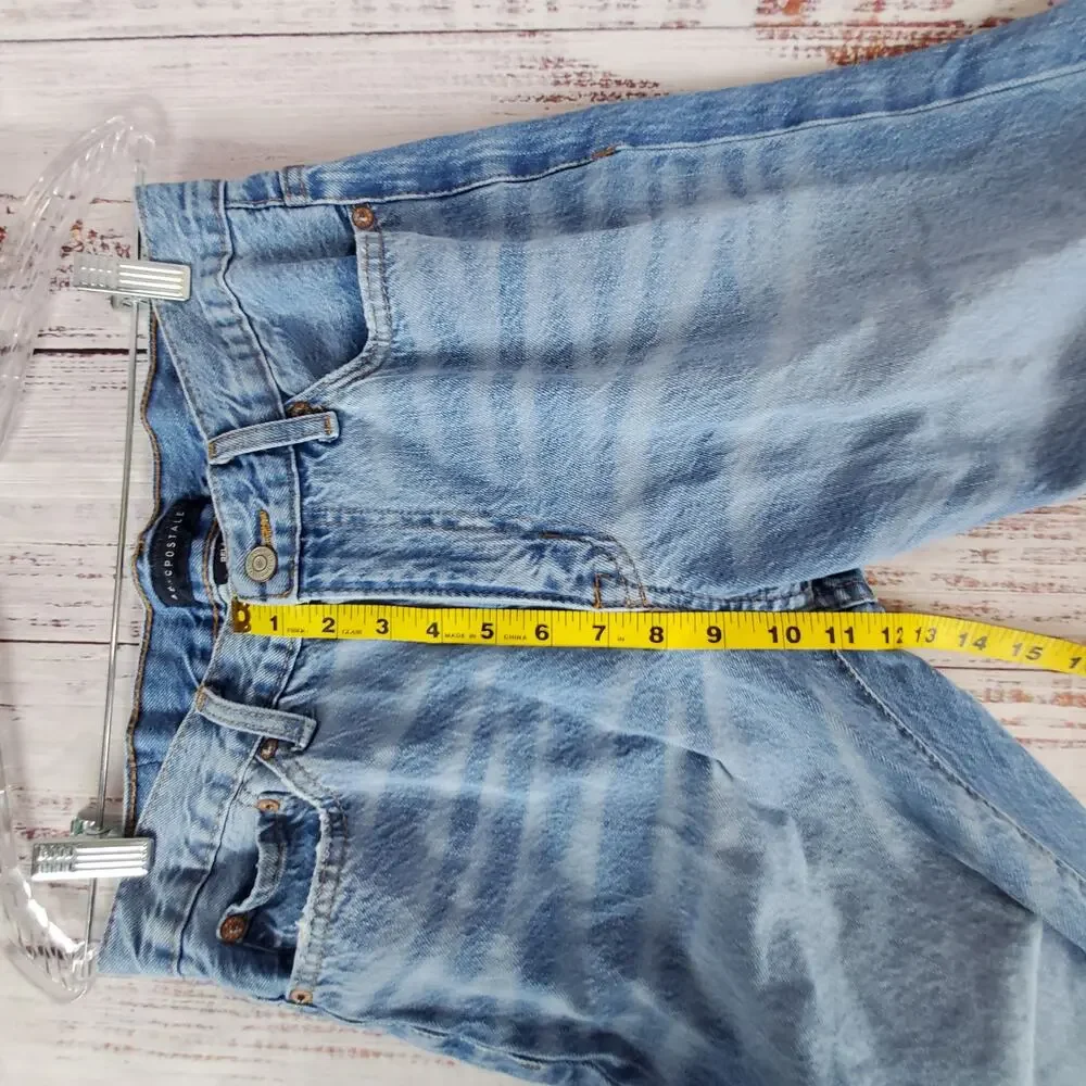 Aeropostale Retro Straight Relaxed Jeans 29/30 Recycled Cotton High Rise Whisker